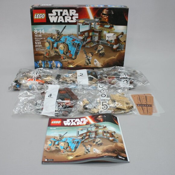 LEGO 75148 Star Wars Encounter on Jakku Set Force Awakens BB-8 Rey 530 OPEN BOX - Picture 10 of 10
